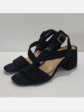 Vionic Samara Block Heel Suede Sandals